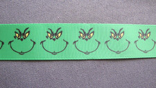 Grinch 2 Grosgrain Ribbon 1 Inch By the Yard - Crafts, Hairbows