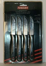Roscan Stainless Steel 4 Piece Paring Knife Set Durable Corrosion Resistant 