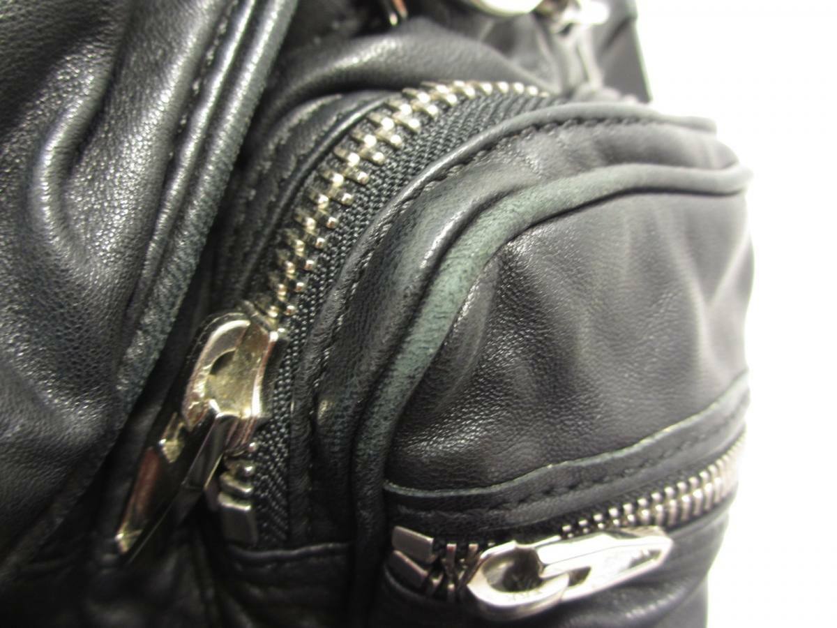 black leather bag backpack purse Steampunk Mini Leather Backpack: Black College Bag