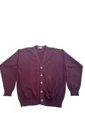 Edwards Andrew Rohan Men’s Burgundy Cardigan Sweater Made in USA Size Medium M