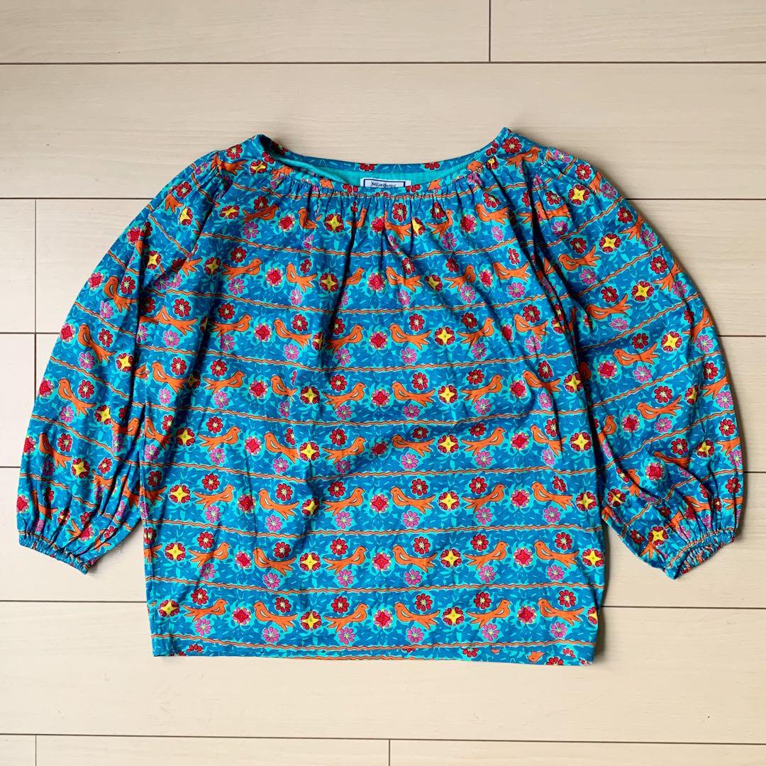 Autentica blusa pullover Yves Saint Laurent vintage cotone turchese taglia M