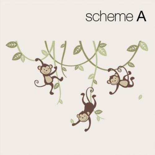 3 Monkeys Swinging From Vines Wall Decal - Picture 4 of 12