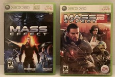 Mass Effect 1 And Mass Effect 2 Xbox 360 Complete Bundle Lot USED