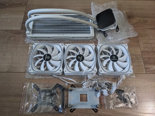 Enermax Aquafusion 240 Snow White ARGB CPU AIO + Zusatzlüfter für AMD u. Intel