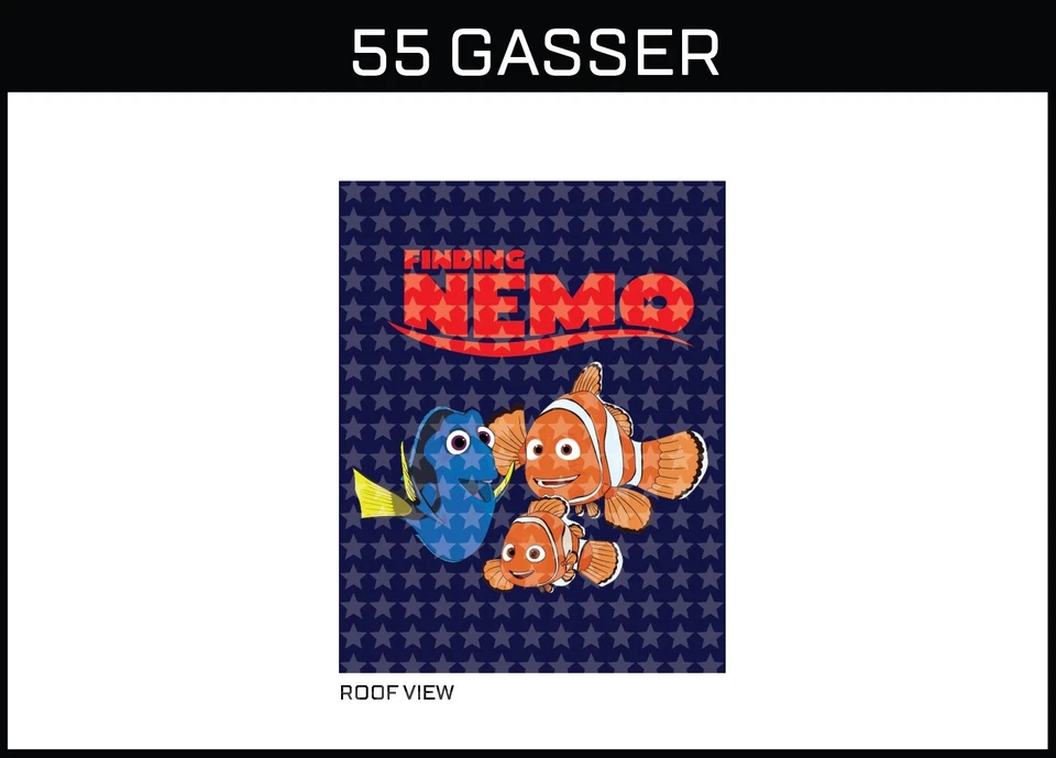 HotWheels(1/64), 55 Gasser "Finding Nemo" Waterslide, Printed White First,Decals - Image 3 of 4