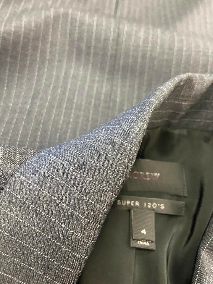 Pantalon Tailleur J.Crew Super 120 En Laine Lavande - Taille 4P (Petite), Neuf Sans étiquettes