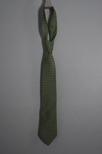 Chaps green check necktie approx. 15" - EXCELLENT condition