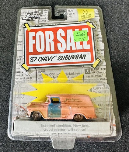 Jada Toys "For Sale" 1957 '57 Chevrolet Chevy Suburban Orange Diecast 1/64 Scale