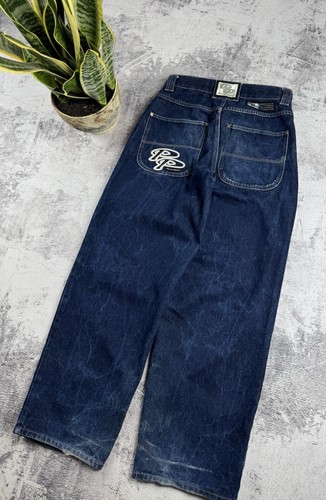 PELLE PELLE VINTAGE DENIM RAP HIP HOP BAGGY SKATE CARPENTER 90S RARE JEANS PANTS - Picture 4 of 21