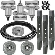 48" Deck Spindle Blade Belt Kit fits John Deere GY20996 L120 L130 2002 2003 2004