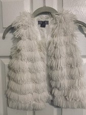 Jolt Girls Vest - Size L 6X Open Front - White