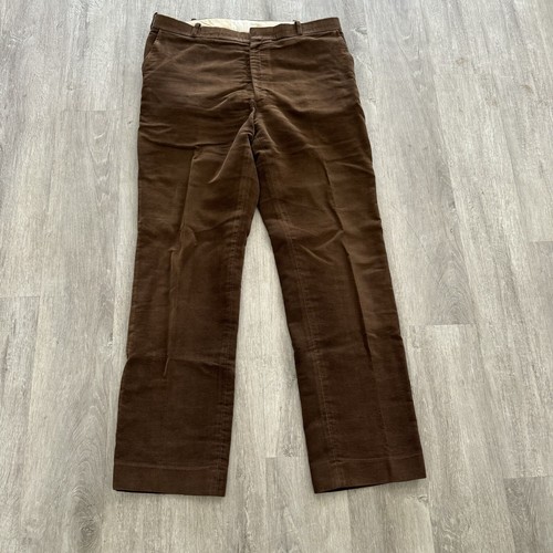Vintage Orvis Moleskin Pants Size 34x30 Brown 100 cotton Heavyweight