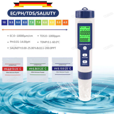 Digital PH Wert+TDS-EC Wasser Messgerät Tester Meter Aquarium Pool Prüfer PH0-14