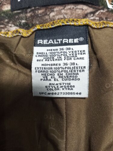 Realtree Xtra Scent Control Camouflage Cargo Hunting Pants Mens Size 36×38 Read! - Picture 2 of 19