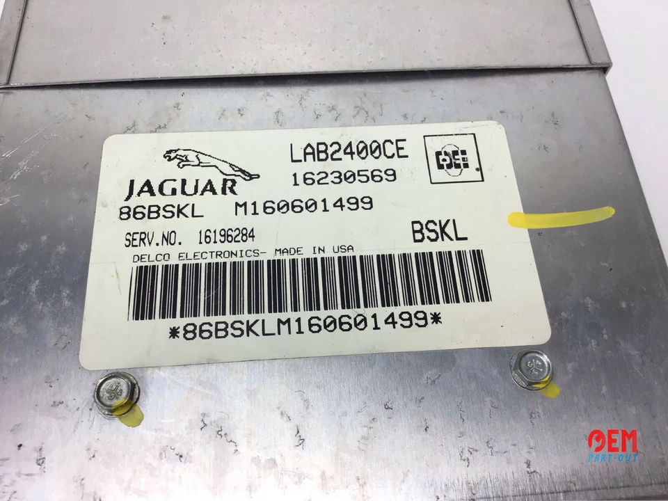 Jaguar XJR 1996 6 cilindros súper cargado LAB2400CE OEM XJR GENUINO OEM ECU Foto 2 de 4