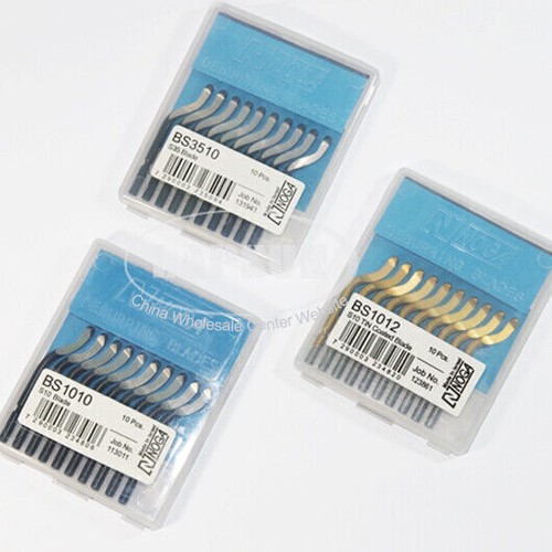 10pc/set NOGA BS1010 BS1012 TIN BS3510 S35 S10 Swivel Blades Deburring Tool HSS - Picture 7 of 9