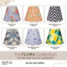 Flora Collection Scalloped Deep Empire Lampshades