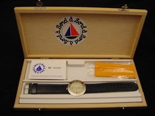 Wristwatch Bord a' Bord Uni-Sex Bronze Genuine Leather NOS 1980s France