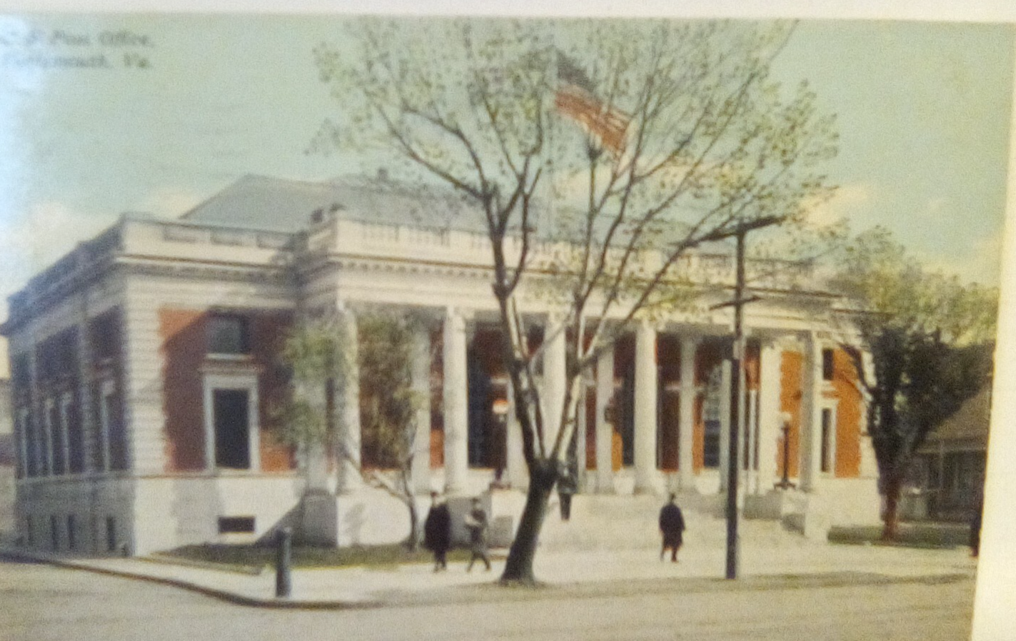 VA Portsmouth U. S. Post Office 1911 Postcard