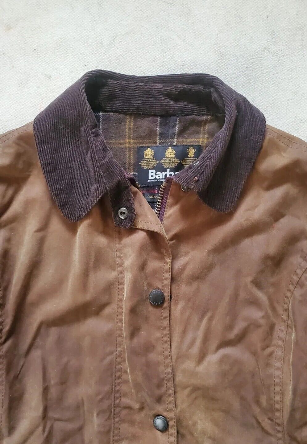 BARBOUR Newmarket Wax Jacket Coat Womens UK 12 Br… - image 4