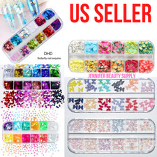 NAIL GLITTER SEQUINS HOLOGRAPHIC LASER BUTTERFLY FLAKES NAIL ART 3D DECORATION