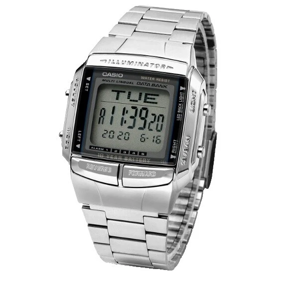 Casio Databank Stainless Steel Case Wristwatches