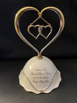 Ardleigh Elliott Sisters  Heart Heirloom Porcelain Music Box. A Sister Like You