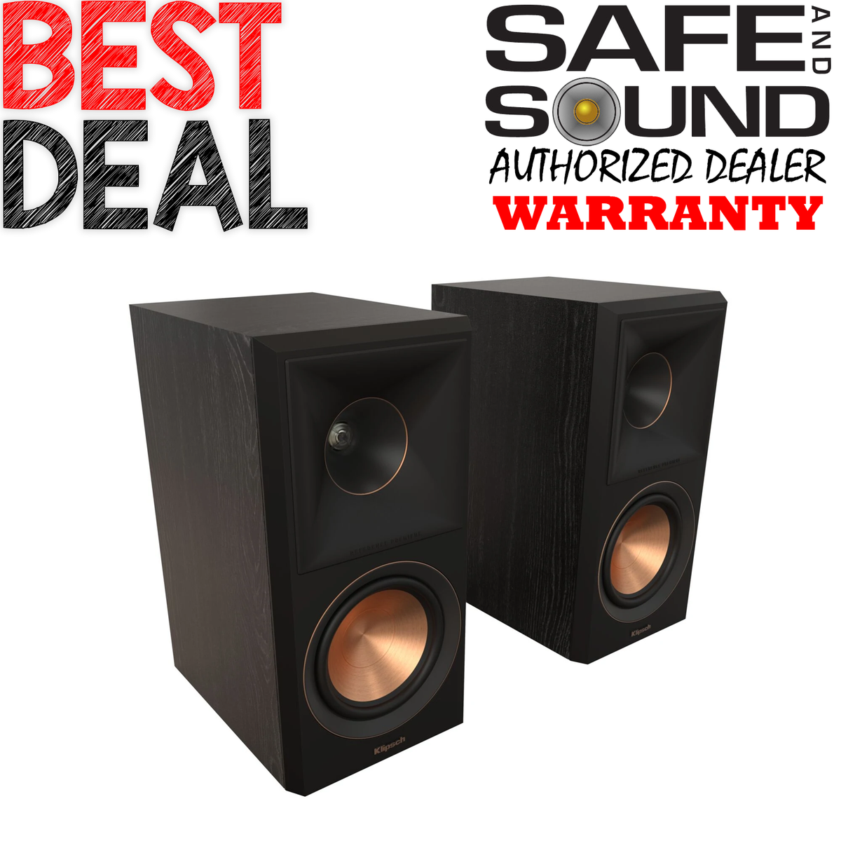 KLIPSCH RP500M II BOOKSHELF SPEAKERS - EBONY | RP-500M II (PAIR