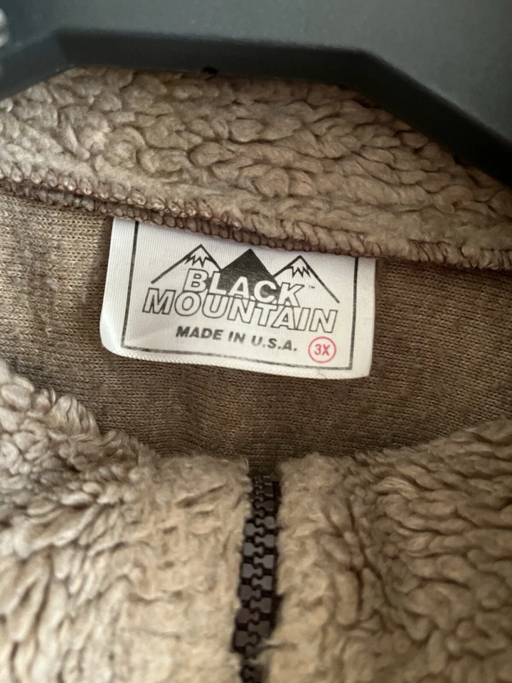 Chaqueta polar Black Mountain cremallera completa tostada negra alce 3X Foto 3 de 4