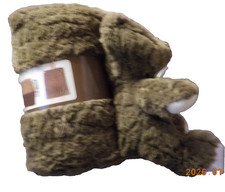 Very soft brown plush bear with 50" x 60" throw blanket