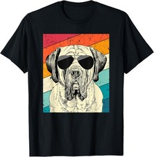 Retro Vintage English Mastiff with Sunglasses Dog Lovers  Gift Unisex T-Shirt