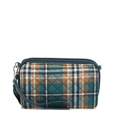 Vera Bradley Womens Cotton All in One Crossbody Purse With Rfid Protection, O...