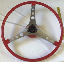 Vintage Red 17 Steering Wheel For Chevy Corvette 1956-1962 56 57 58 59 60 61 62