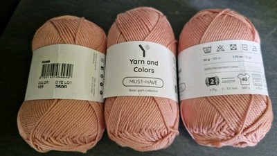Yarn and Colors, must-have, 3 Knäuel a 50 g Baumwolle in Rose