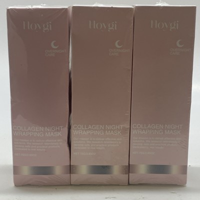 3 Packs Collagen Wrapping Mask  Night Care Nourishing Cream 75g/2.65 Oz Exp 2028