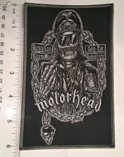 Motorhead Lemmy Skeleton Grey Border Woven Patch