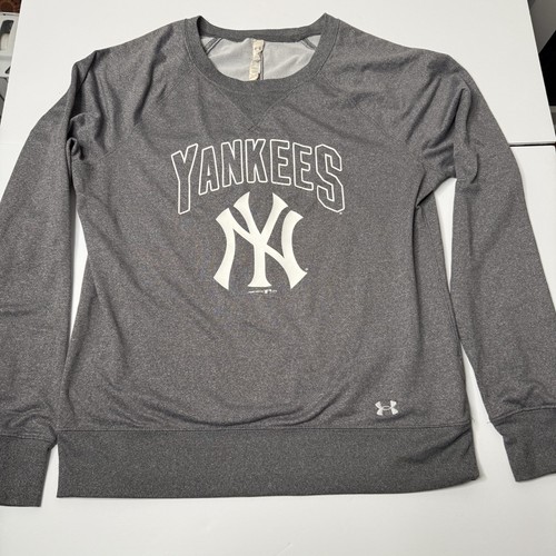 Under Armour New York Yankees Shirt Women's Large Gray Cold Gear