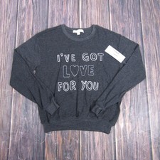 Spiritual Gangster Sweatshirt Womens Medium Gray Got Love Crew Neck Made in USA