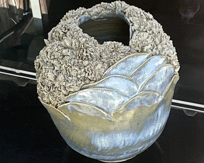 Studio Art Pottery Korallen Vase Marie & Werner Schott Töpferei 