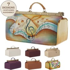 GreenLand Doktortasche Büffelleder Arzttasche Hebammen Handmade Vintage 7Designs