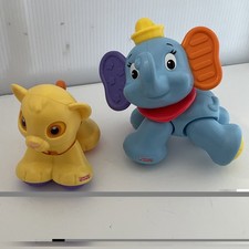Fisher Price Amazing Animals Clicking Elephant Lion Sensory Click Toy