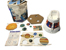 Vintage Major Matt Mason Star Seeker box, Capsule, unused decal sheet w/ Planets