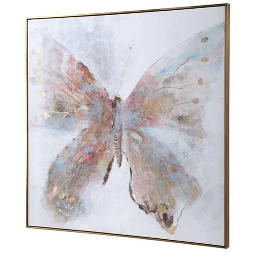 Uttermost Free Contemporary Wood Flying Hand Painted Canvas in Multi-Color - Picture 2 of 6