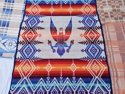 Pendleton Beaver State Chief Eagle Seelatsee Yakima Wool Blanket