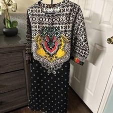 pakistani womens shalwar kameez Mirror Embellished Ready Wear Size L