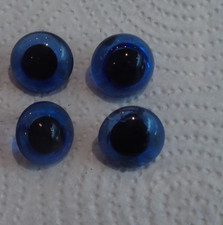 2 Paires 16/17mm Yeux En Verre Bleus En Forme De Boucle Teddy