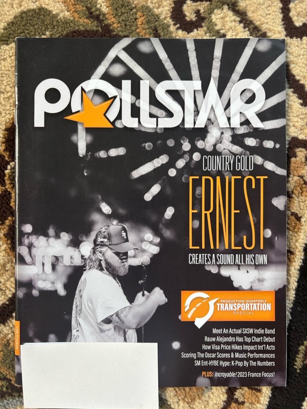 ERNEST Pollstar Magazine music band RARE industry address label COUNTRY ARTIST
