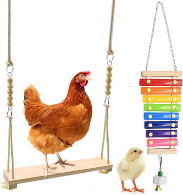 Swing Toys Xylophone, 2Pcs Chicken Toys for Poultry Run, Rooster Hens Chicks Pet