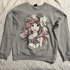 Disney Princess Ariel Sweatshirt Girls Medium Little Mermaid Graphic Pullover