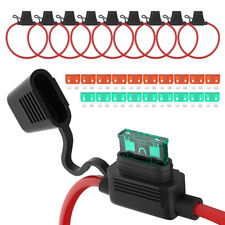 12 AWG Inline Fuse Holder 12V, ATO/ATC in Line Fuse Holder 12 Volt Waterproof wi
